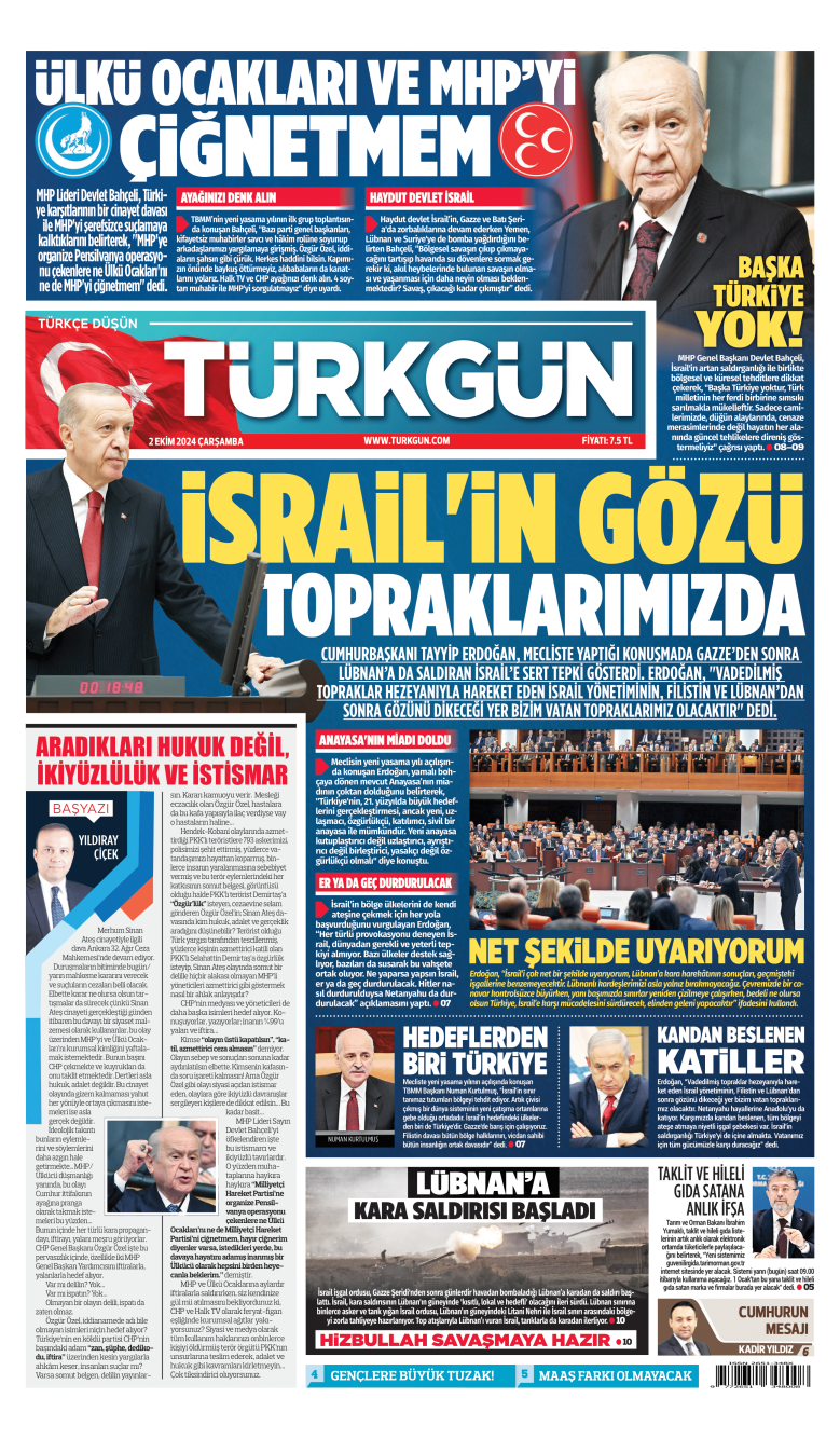 https://www.turkgun.com/Türkgün Gazetesi 2 Ekim 2024