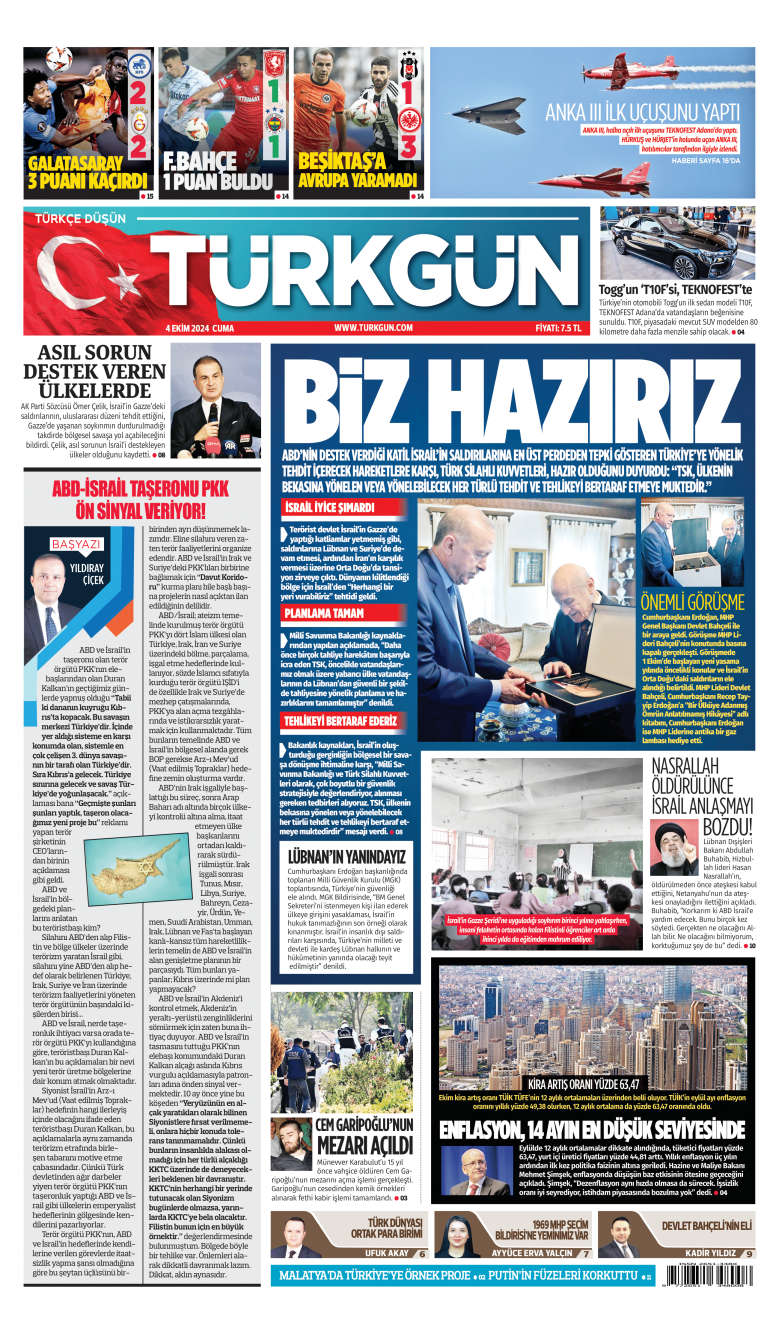 https://www.turkgun.com/Türkgün Gazetesi 4 Ekim 2024