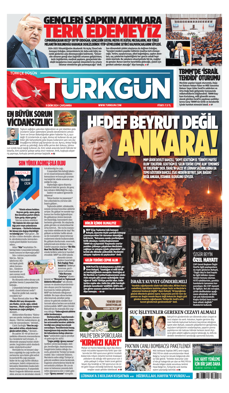 https://www.turkgun.com/Türkgün Gazetesi 9 Ekim 2024