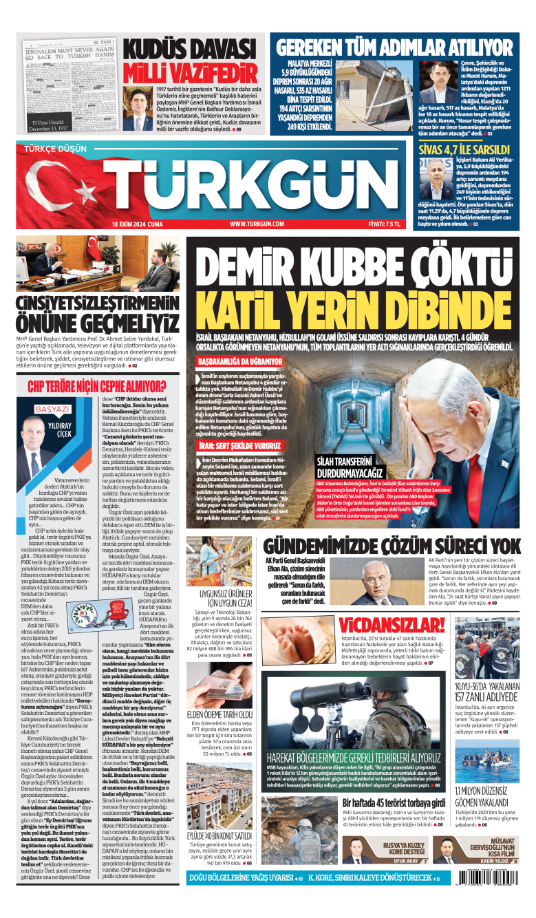 https://www.turkgun.com/Türkgün Gazetesi 18 Ekim 2024