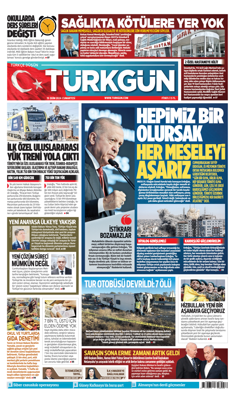 https://www.turkgun.com/Türkgün Gazetesi 19 Ekim 2024