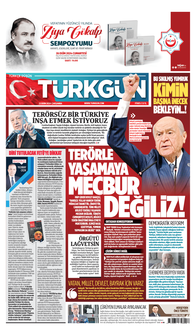 https://www.turkgun.com/Türkgün Gazetesi 23 Ekim 2024