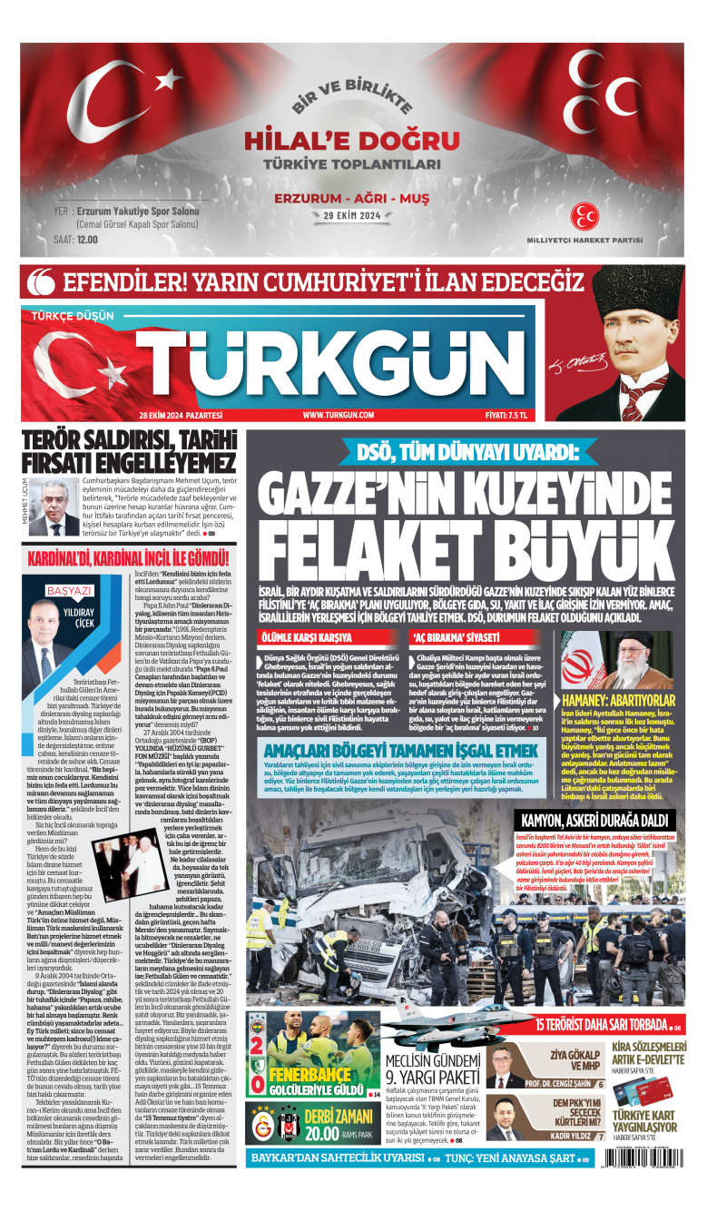 https://www.turkgun.com/Türkgün Gazetesi 28 Ekim 2024