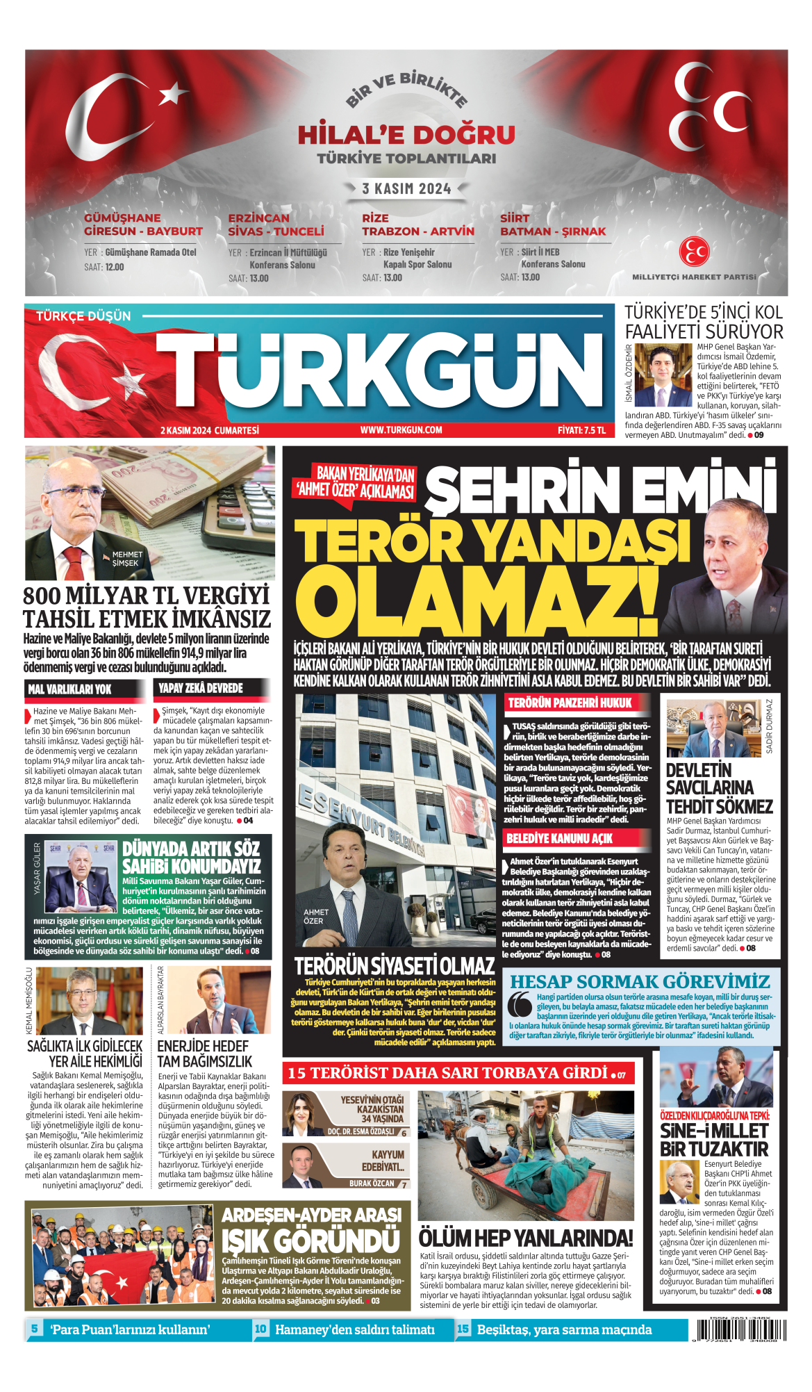 https://www.turkgun.com/Türkgün Gazetesi 2 Kasım 2024