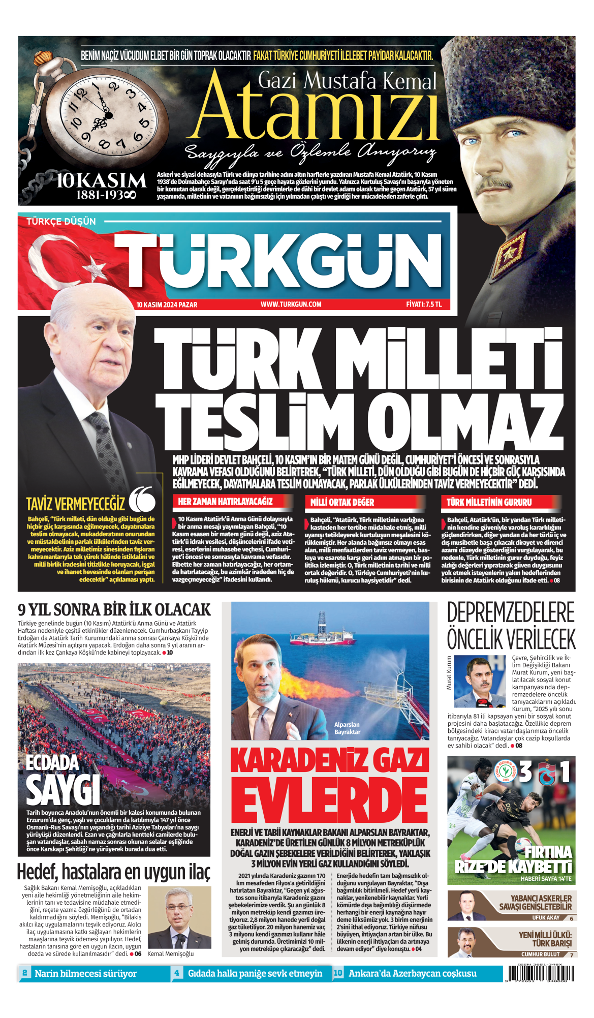 https://www.turkgun.com/Türkgün Gazetesi 10 Kasım 2024