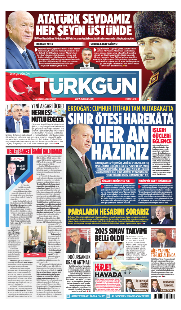 https://www.turkgun.com/Türkgün Gazetesi 14 Kasım 2024