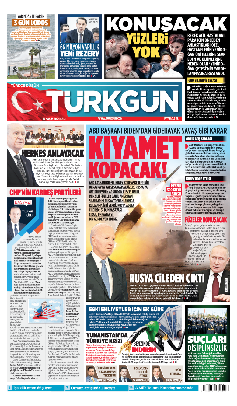 https://www.turkgun.com/Türkgün Gazetesi 19 Kasım 2024