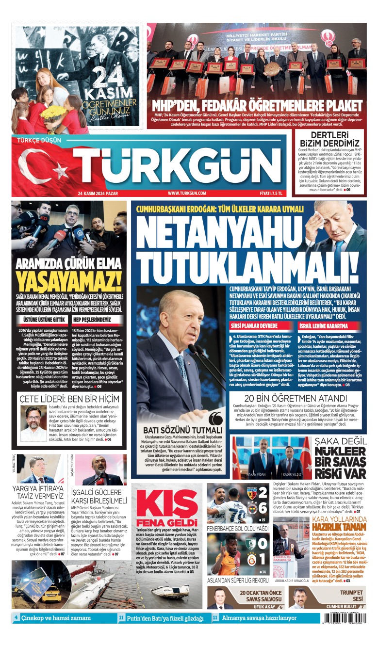 https://www.turkgun.com/Türkgün Gazetesi 24 Kasım 2024