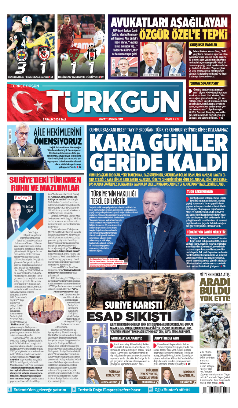 https://www.turkgun.com/Türkgün Gazetesi 3 Aralık 2024