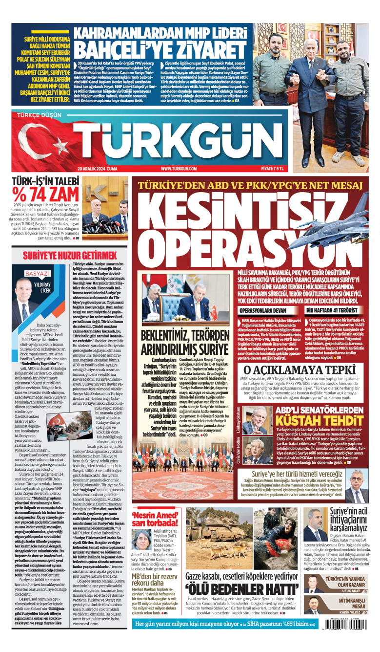 https://www.turkgun.com/Türkgün Gazetesi 20 Aralık 2024