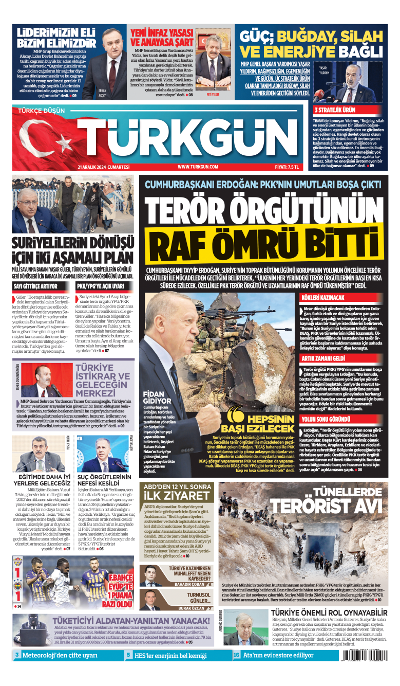 https://www.turkgun.com/Türkgün Gazetesi 21 Aralık 2024