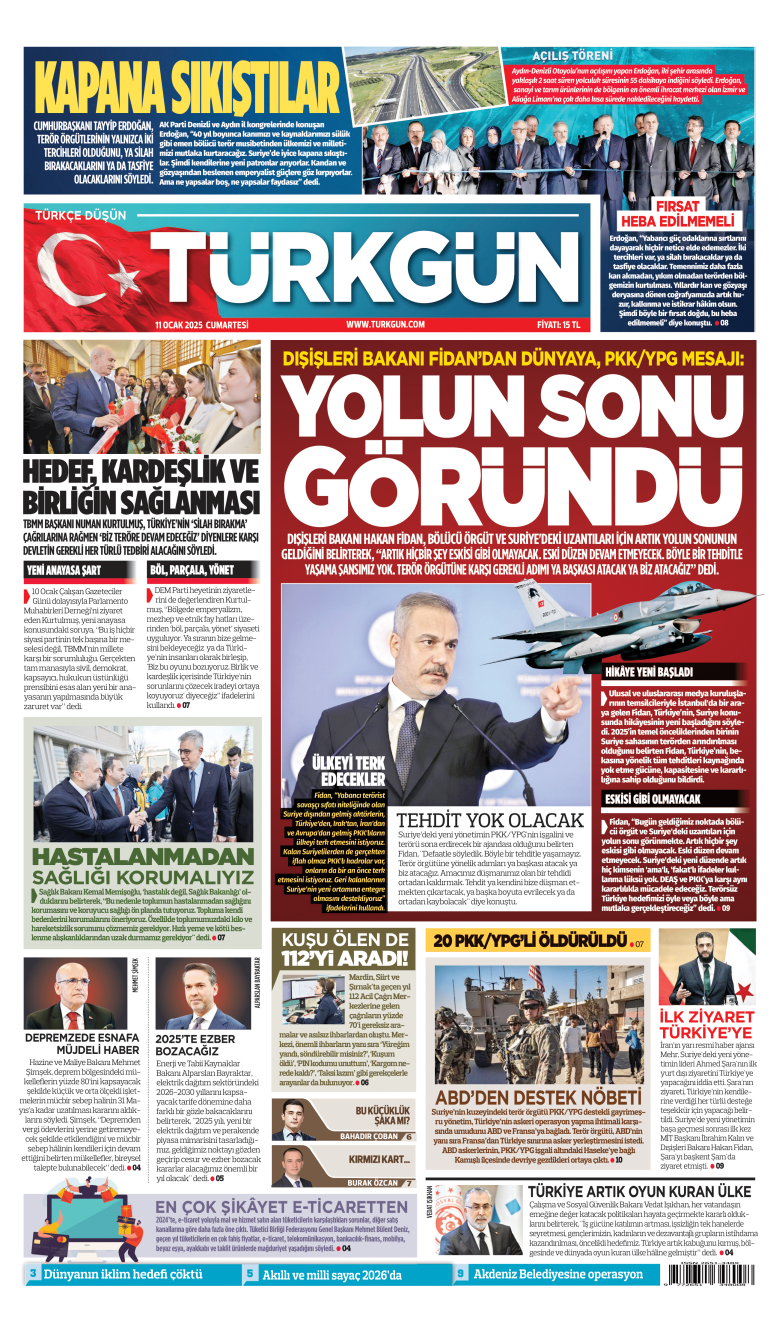 https://www.turkgun.com/Türkgün Gazetesi 11 Ocak 2025