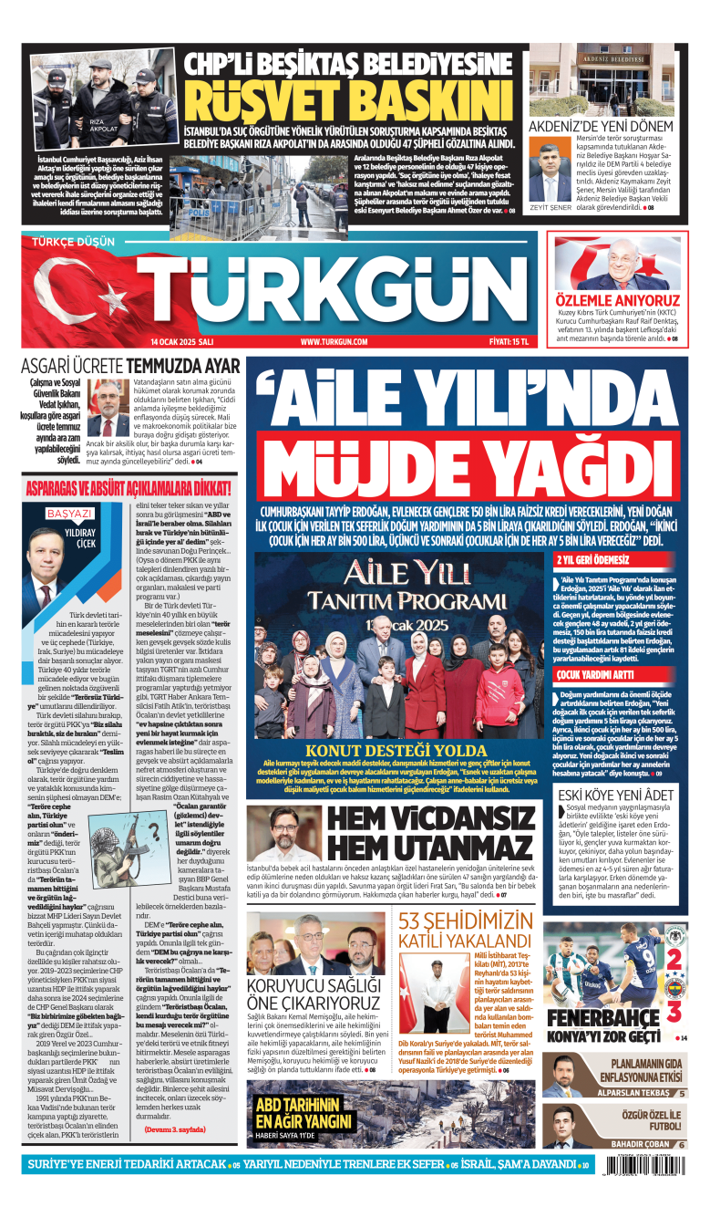 https://www.turkgun.com/Türkgün Gazetesi 14 Ocak 2025