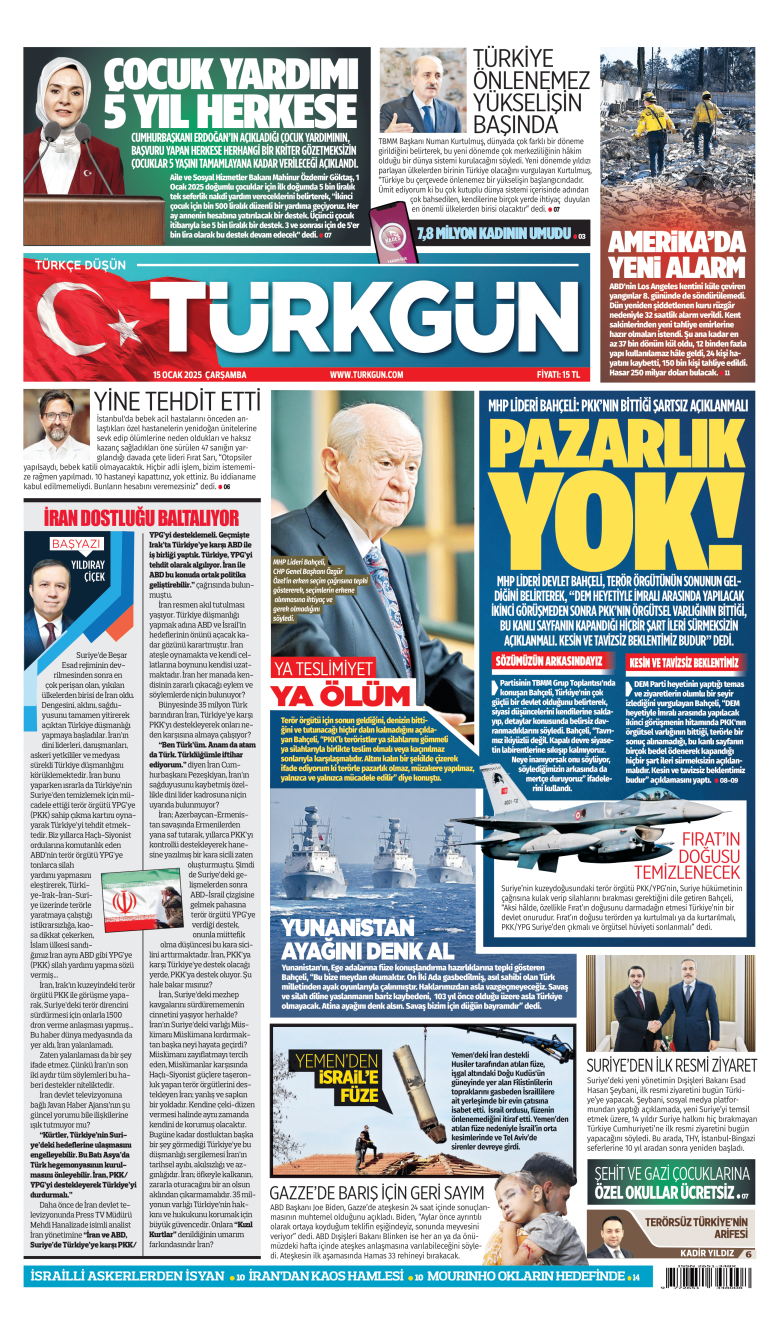 https://www.turkgun.com/Türkgün Gazetesi 15 Ocak 2025