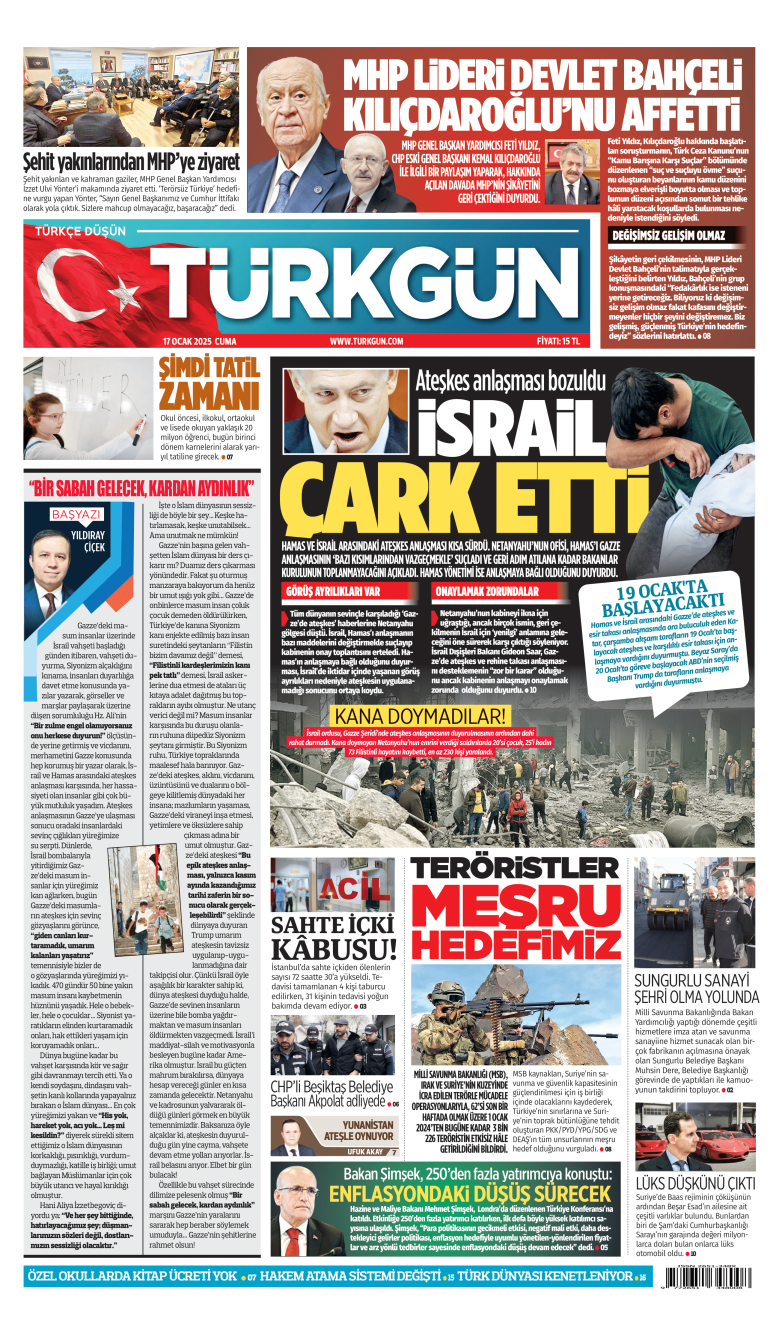 https://www.turkgun.com/Türkgün Gazetesi 17 Ocak 2025