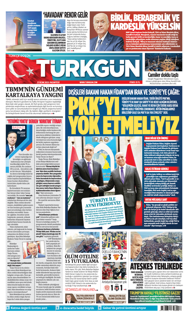 https://www.turkgun.com/Türkgün Gazetesi 27 Ocak 2025