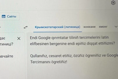 Google Çeviri'ye Kırım Tatar dili için Kiril ve Latin Alfabesi eklendi