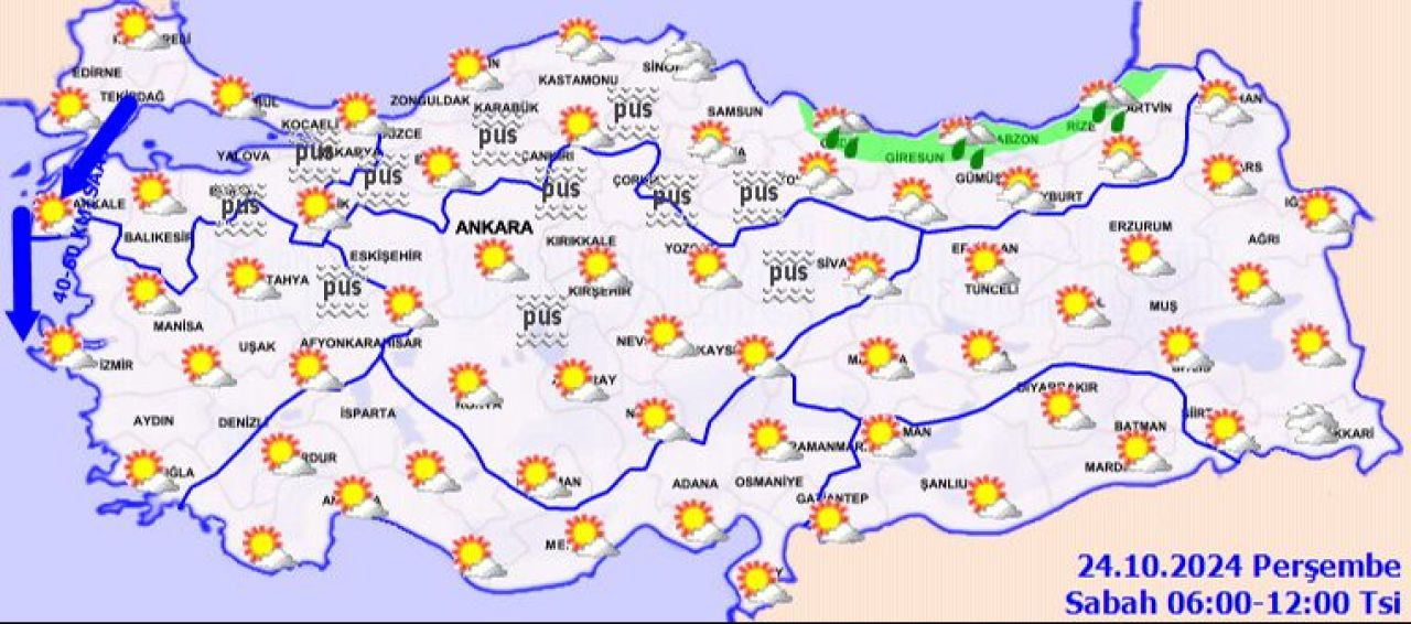 hava durumu 24 ekim