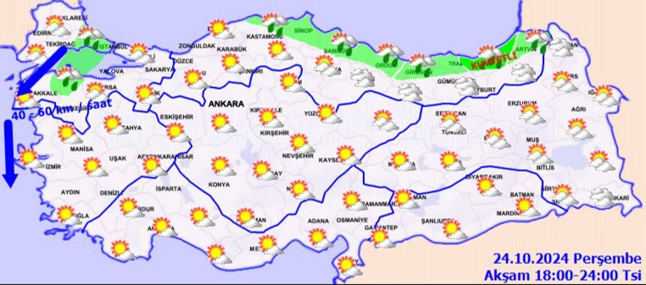 hava durumu 24 ekim