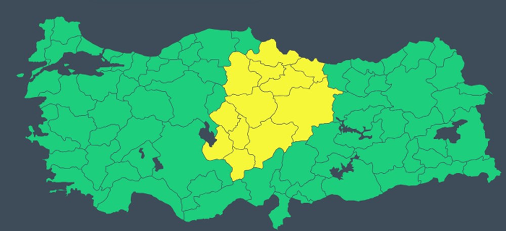 Meteoroloji'den 12 ile sarı kodlu uyarı: Kar etkisini artırıyor