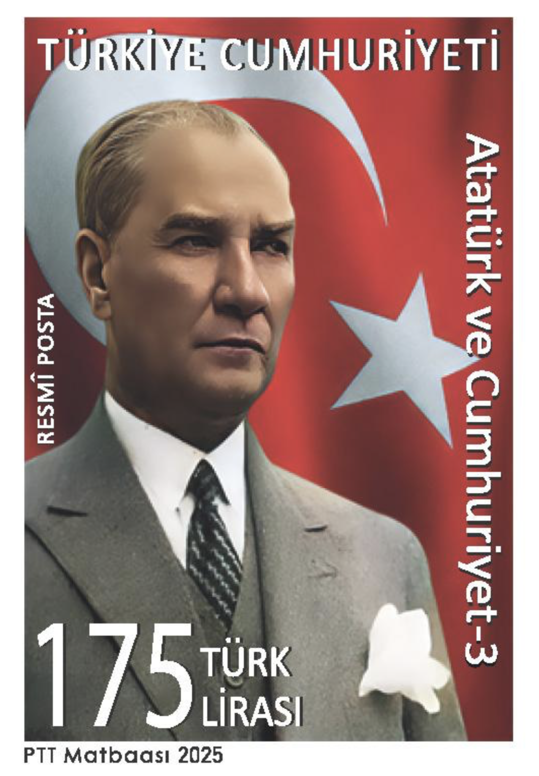 PTT'den "Atatürk ve Cumhuriyet-3" konulu resmi posta pulu